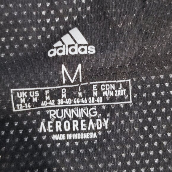 Adidas aeroready active wear running short black 3 white stripes girl's size M - Picture 5 of 11